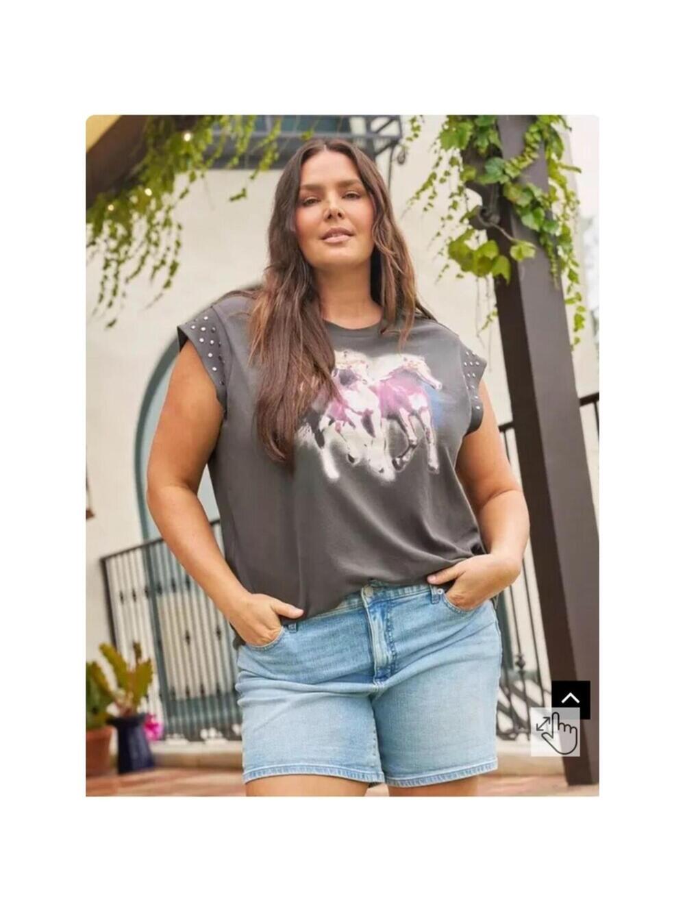 Torrid Studded Dolman Tee